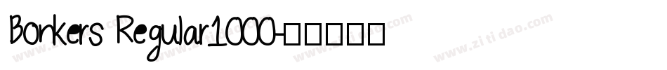 Bonkers Regular1000字体转换